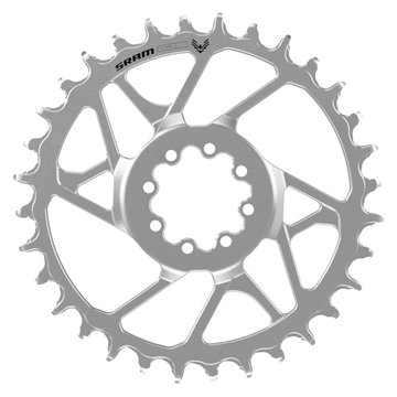 SRAM Eagle 90 T-Type Direct Mount Chainring - 12-Speed 8-Bolt Direct Mount 3mm Offset Steel Silver - The Bikesmiths