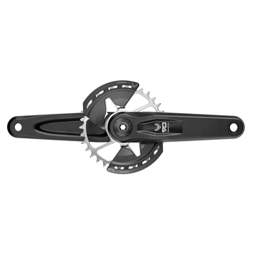 SRAM Eagle 90 T-Type Wide Crankset - 12-Speed 32t Chainring Direct Mount 2-Guards DUB Spindle Interface Black/Silver - The Bikesmiths