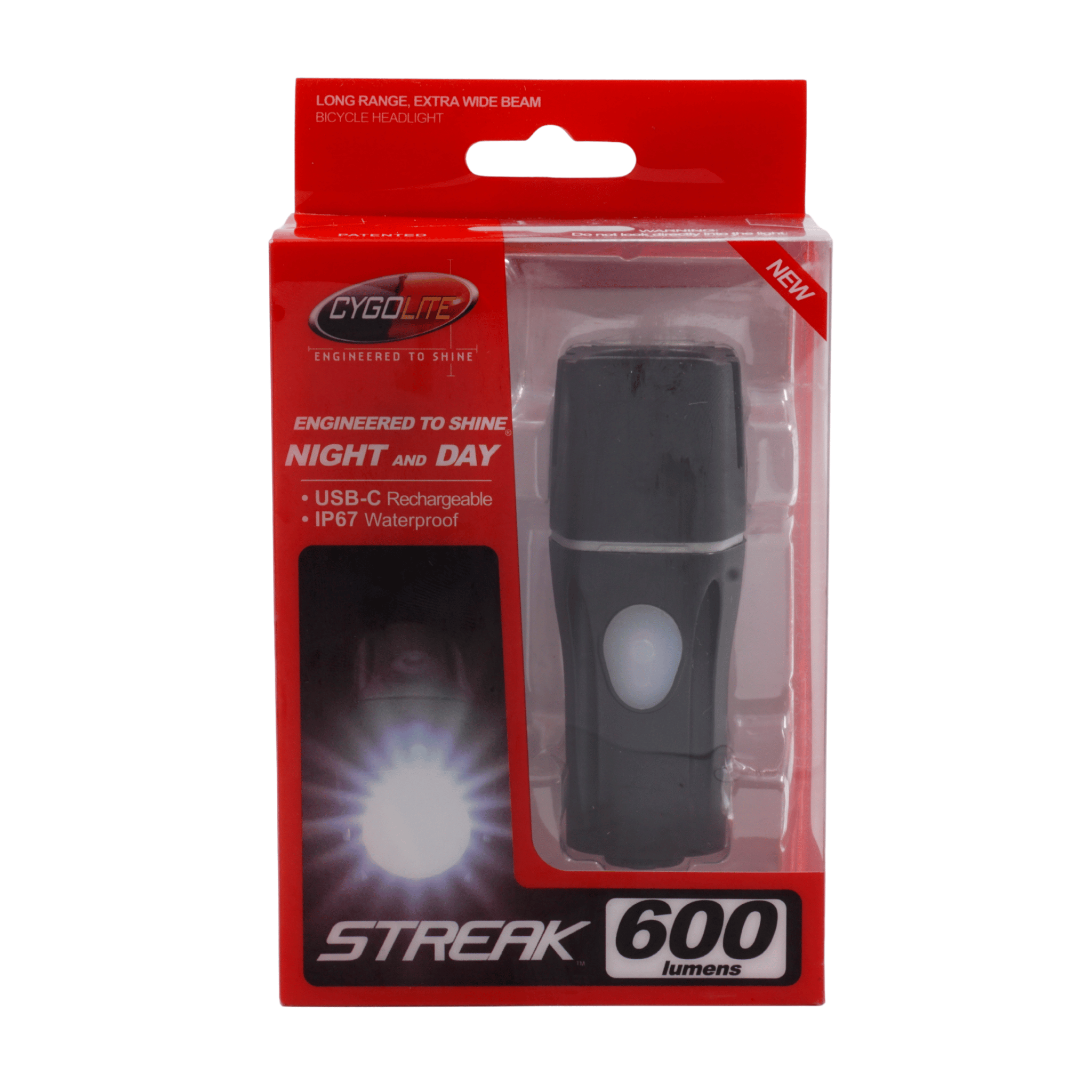 Cygolite Streak 600 Lumen Headlight USB Black