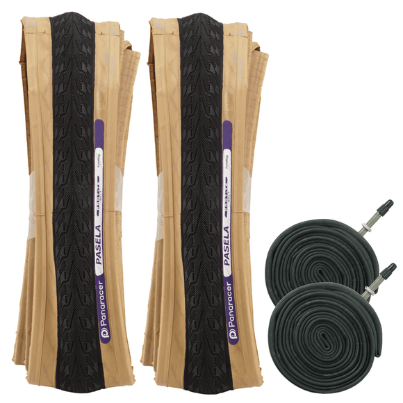 Panaracer Pasela Protite 700c Skinwall Folding Tire Presta Tube Kit - The Bikesmiths