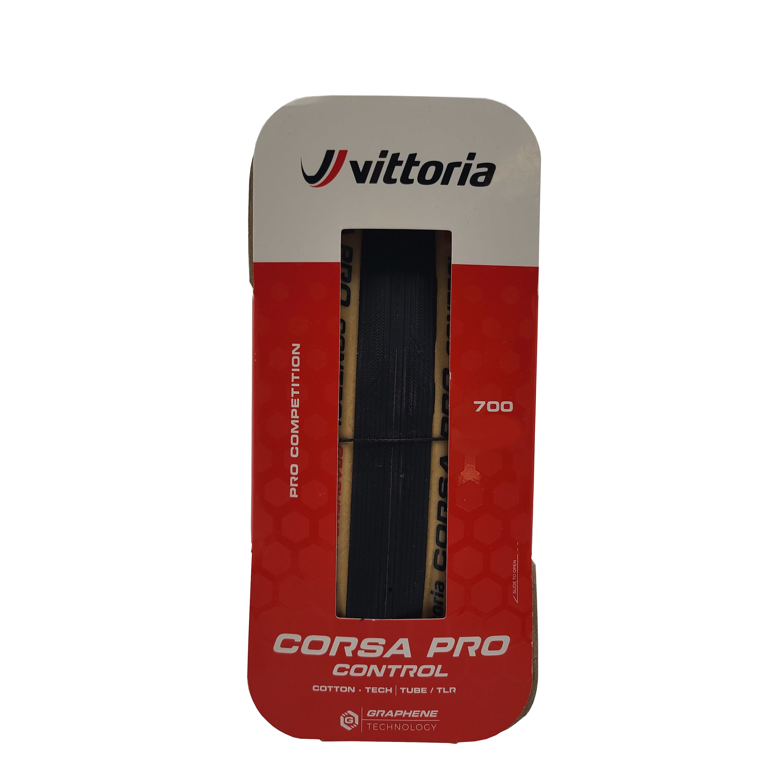 Vittoria Corsa Pro Control Tire 700c Tubeless Folding Black-Tan Tire - The Bikesmiths