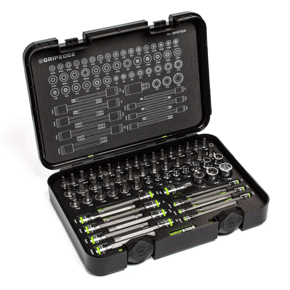 GRIPEDGE 62-Piece Master RPT Hex & Star Driver Set