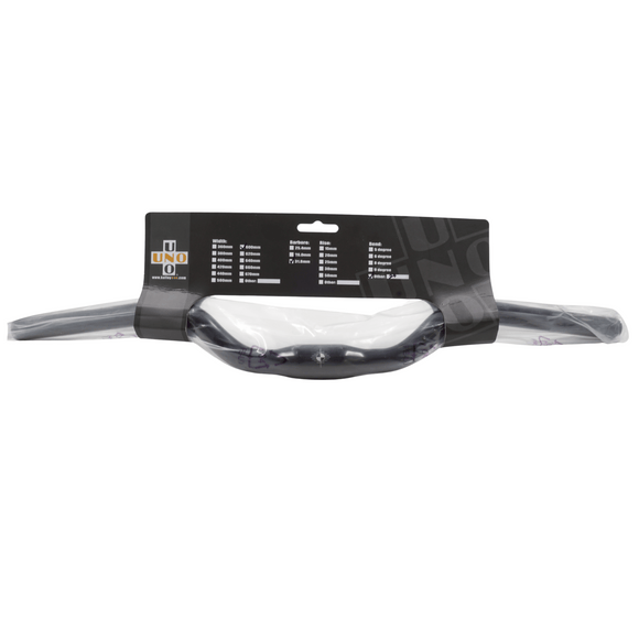 Kalloy AL-078L 45mm Rise MTB Handlebar Black 31.8mm Clamp diameter x 600mm