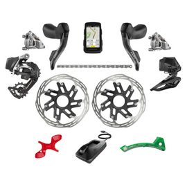 SRAM Red eTap AXS Road Groupset - 2x12-Speed HRD Shift/Brake Levers FM Calipers CL Rotors Chain F/R Derailleurs Hammerhead Karoo E1 - The Bikesmiths