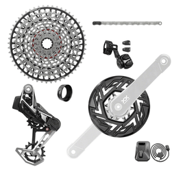 SRAM XX Eagle T-Type Ebike AXS Groupset - 104BCD 34T Derailleur Shifter 10-52t Cassette Clip-On Guard Arms not included