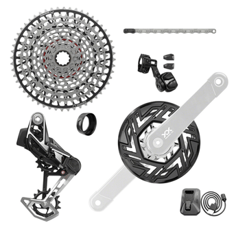 SRAM XX Eagle T-Type Ebike AXS Groupset - 104BCD 34T Derailleur Shifter 10-52t Cassette Clip-On Guard Arms not included - The Bikesmiths