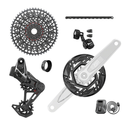 SRAM X0 Eagle T-Type Ebike AXS Groupset - 104BCD 34T Derailleur Shifter 10-52t Cassette Clip-On Guard Arms not included
