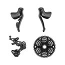 microSHIFT Sword Black 1x9-Speed Groupset - Includes Brake/Shifters Rear Derailleur Medium Cage 11-46t Cassette microSHIFT