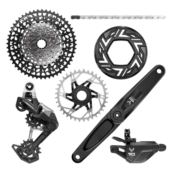 SRAM Eagle 90 Ebike Groupset - Bosch 36T Clip-on Guard Chain XS-1275 10-52t Single Click Shifter Rear Derailleur