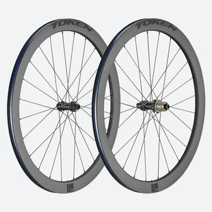 TOKEN C45D Disc 700c Convertible 9x100 10x135 QR or 12x100 12x142 TA HG12 45mm Carbon Wheelset
