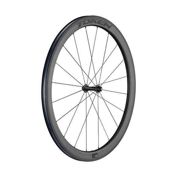 TOKEN C45R 700c 9x100 FRONT 10x130 REAR QR HG12 45mm Carbon Tubeless Wheelset