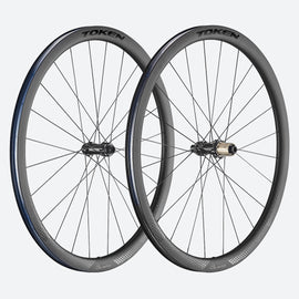 TOKEN Ventous Disc 700c Convertible 9x100 10x135 QR or 12x100 12x 142 TA HG12 36mm Carbon Centerlock Wheelset