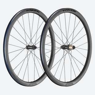 TOKEN Ventous Disc 700c Convertible 9x100 10x135 QR or 12x100 12x 142 TA HG12 36mm Carbon Centerlock Wheelset