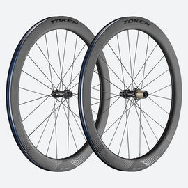 TOKEN Konax Pro Disc 700c Convertible 9x100 10x135 QR or 12x100 12x142 TA HG12 52mm Carbon Centerlock Wheelset