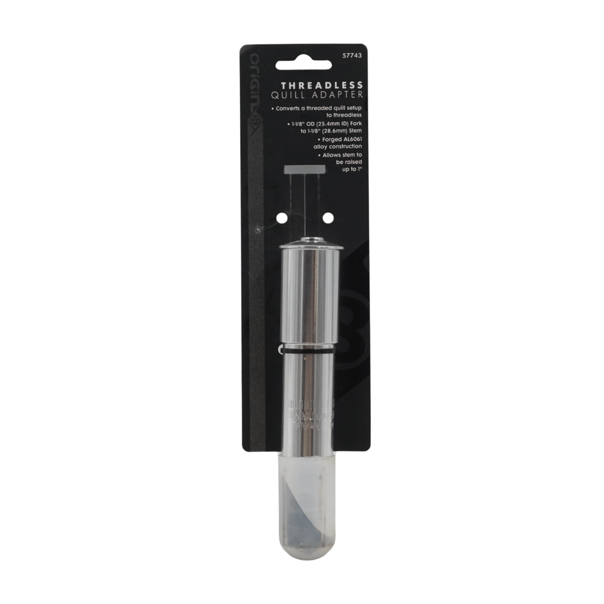 Origin8 1-1/8 inch Quill to Threadless Stem Adapter 25.4mm to 28.6mm