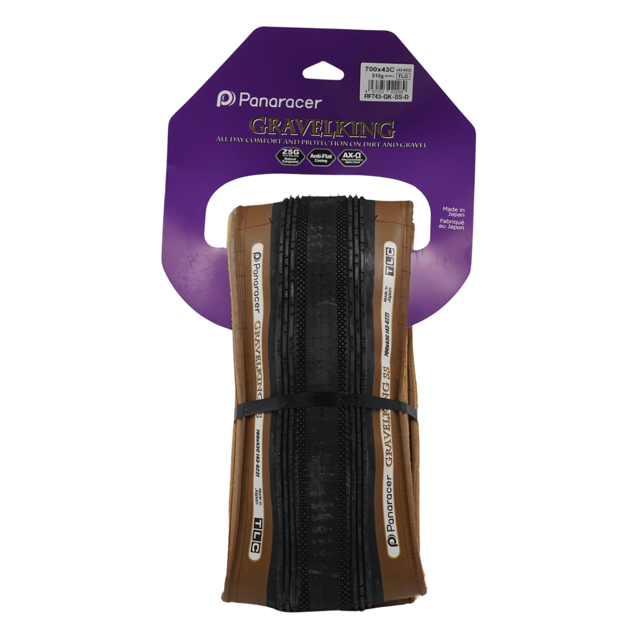 Panaracer GravelKing SS TLC 700x43c Brownwall Folding Tubeless Panaracer GravelKing SS TLC 700x43c Brownwall Folding Tubeless