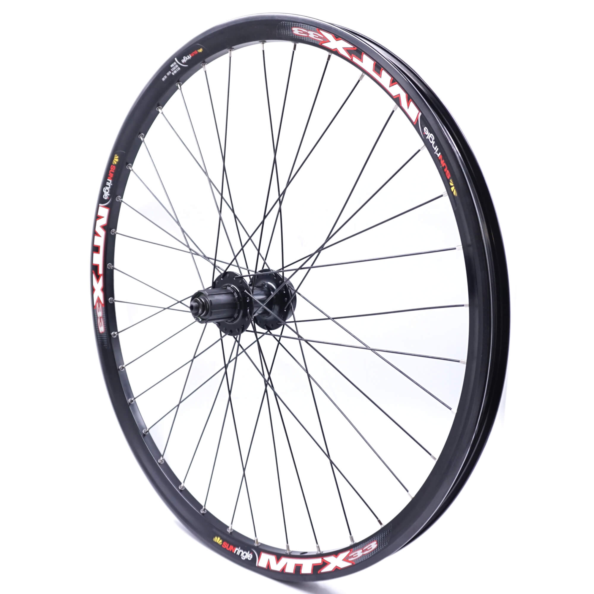 Sun Ringle MTX33 26" Black Alloy Front and Rear Bike Disc MTB Wheelset - The Bikesmiths