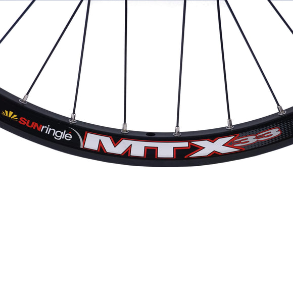 Sun Ringle MTX33 26" Black Alloy Front and Rear Bike Disc MTB Wheelset - The Bikesmiths