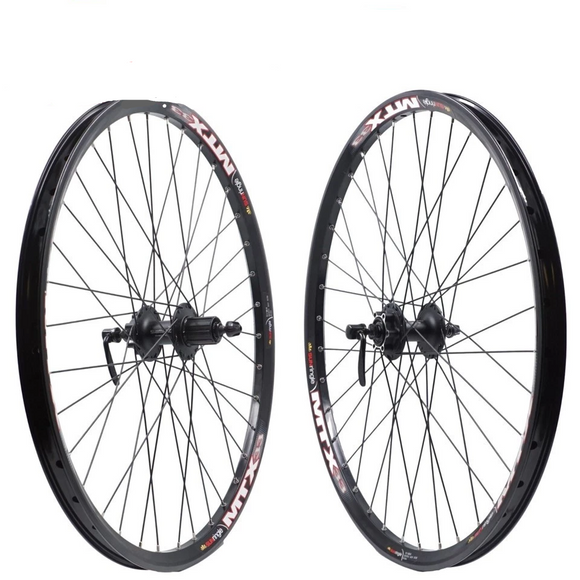 Sun Ringle MTX33 29 inch Black Disc 9x100 FRONT and 10x135 REAR QR Shimano HG Cassette Wheelset