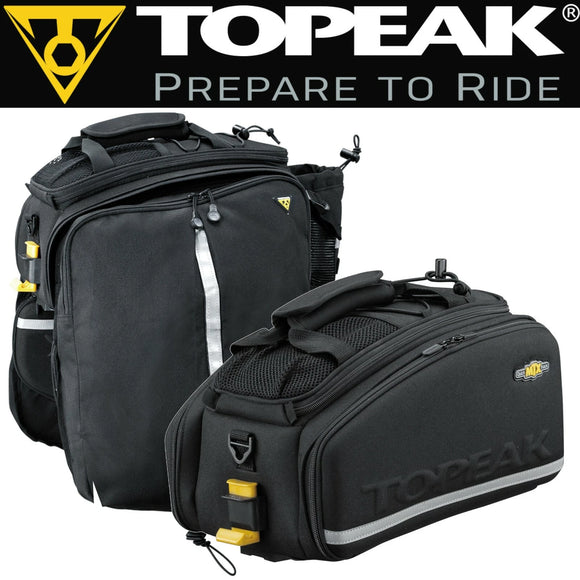Topeak TT9647B MTX EXP Trunk Bag w/ Folding Panniers Quick Track w/Bottle Holder