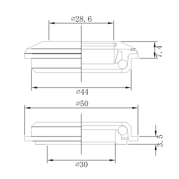 Tange Terious ZST2 10.9mm Zero Stack 1-1/8 Threadless Headset