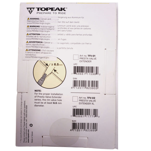 Topeak Presta Valve Extender - The Bikesmiths