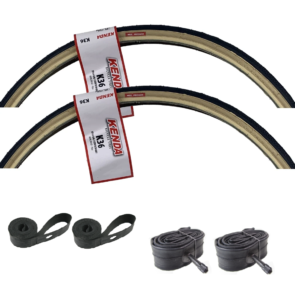 Buy skinwall Kenda K36 27x1-1/8 Tire +Tube + Rim Strip Kit
