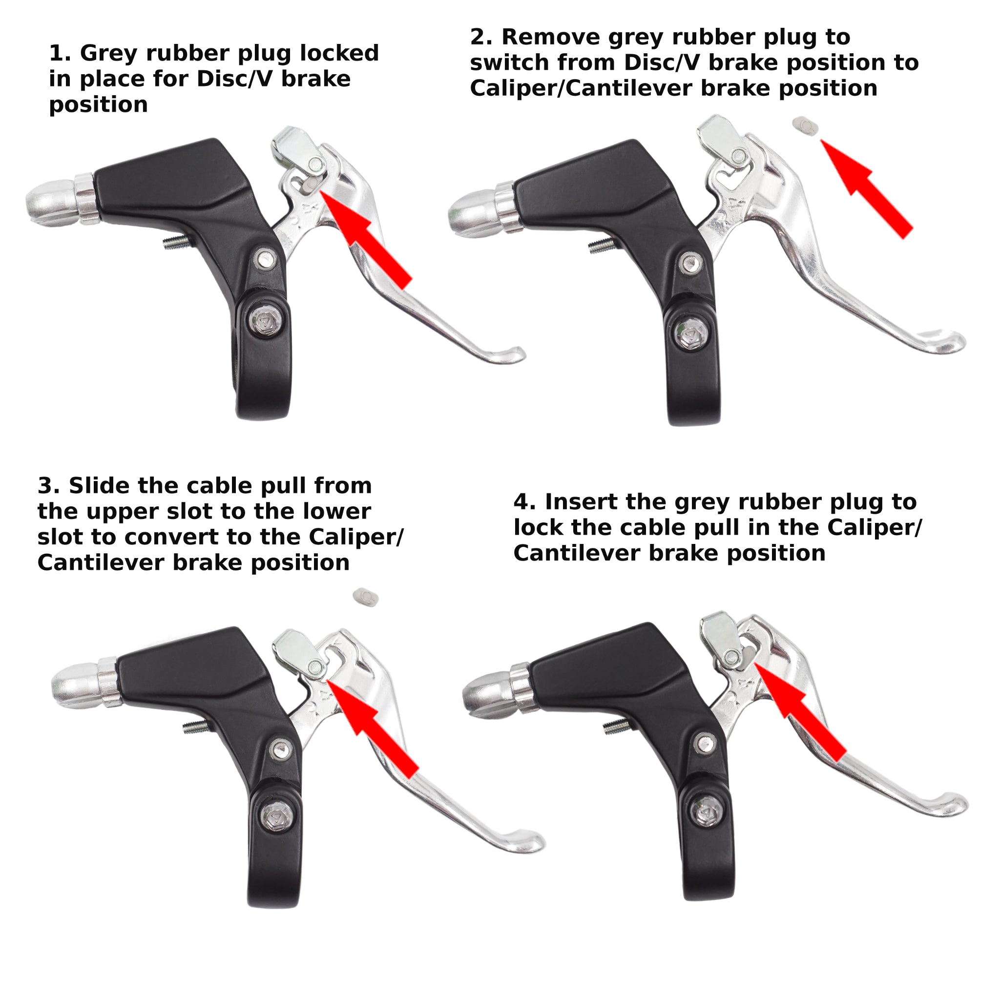 Promax XL-92 2-Finger V/Disc or Cantilever Brake Lever Set The