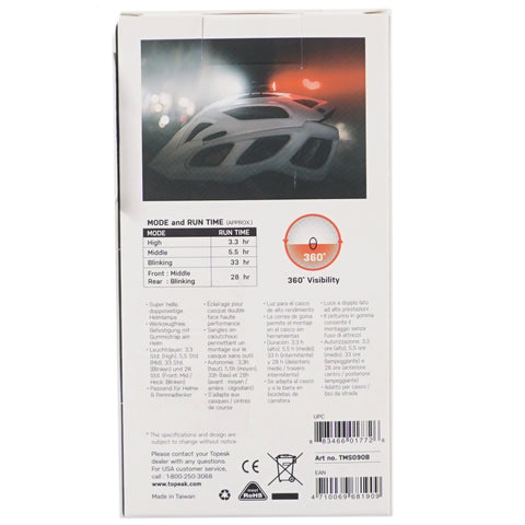 Image of Topeak TMS090B Headlux Dual USB Rechargeable Helmet Light Set - TheBikesmiths