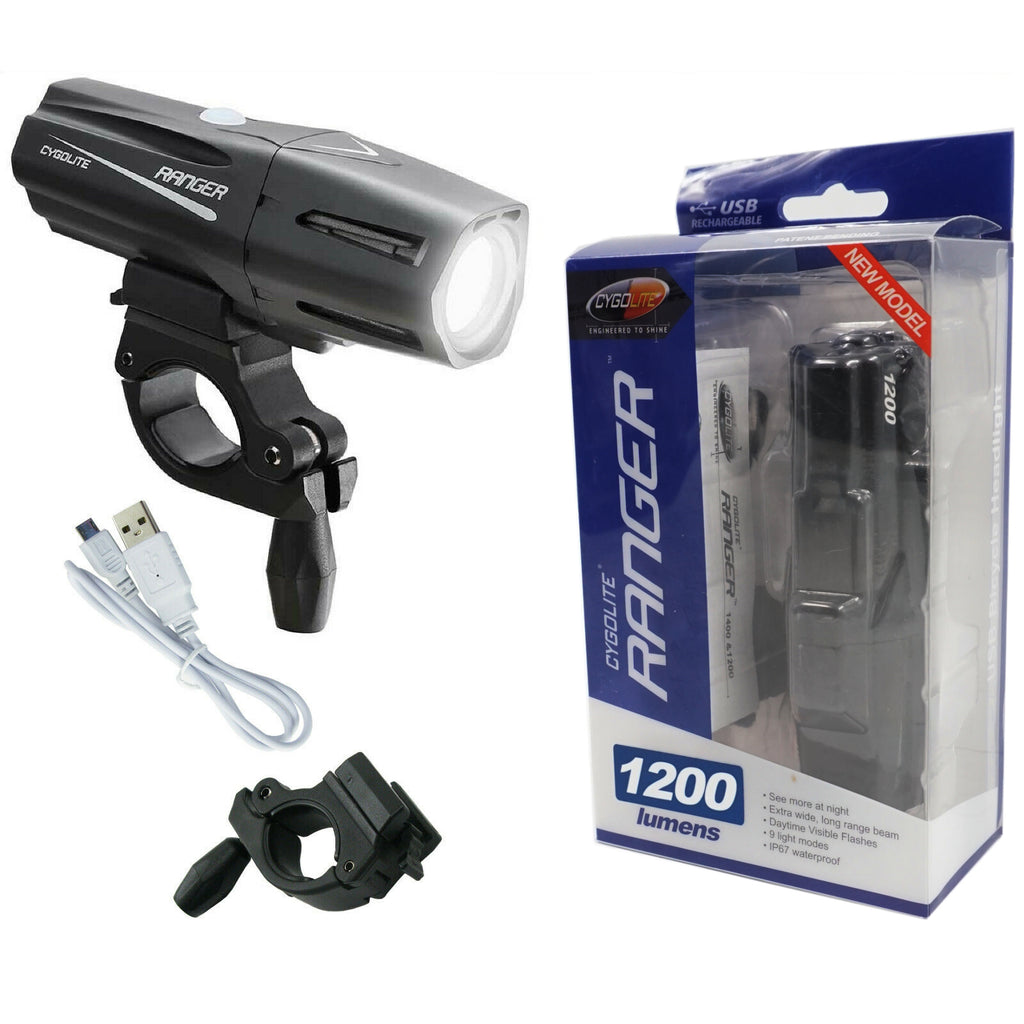 Cygolite Ranger 1200 Lumens USB Headlight The Bikesmiths