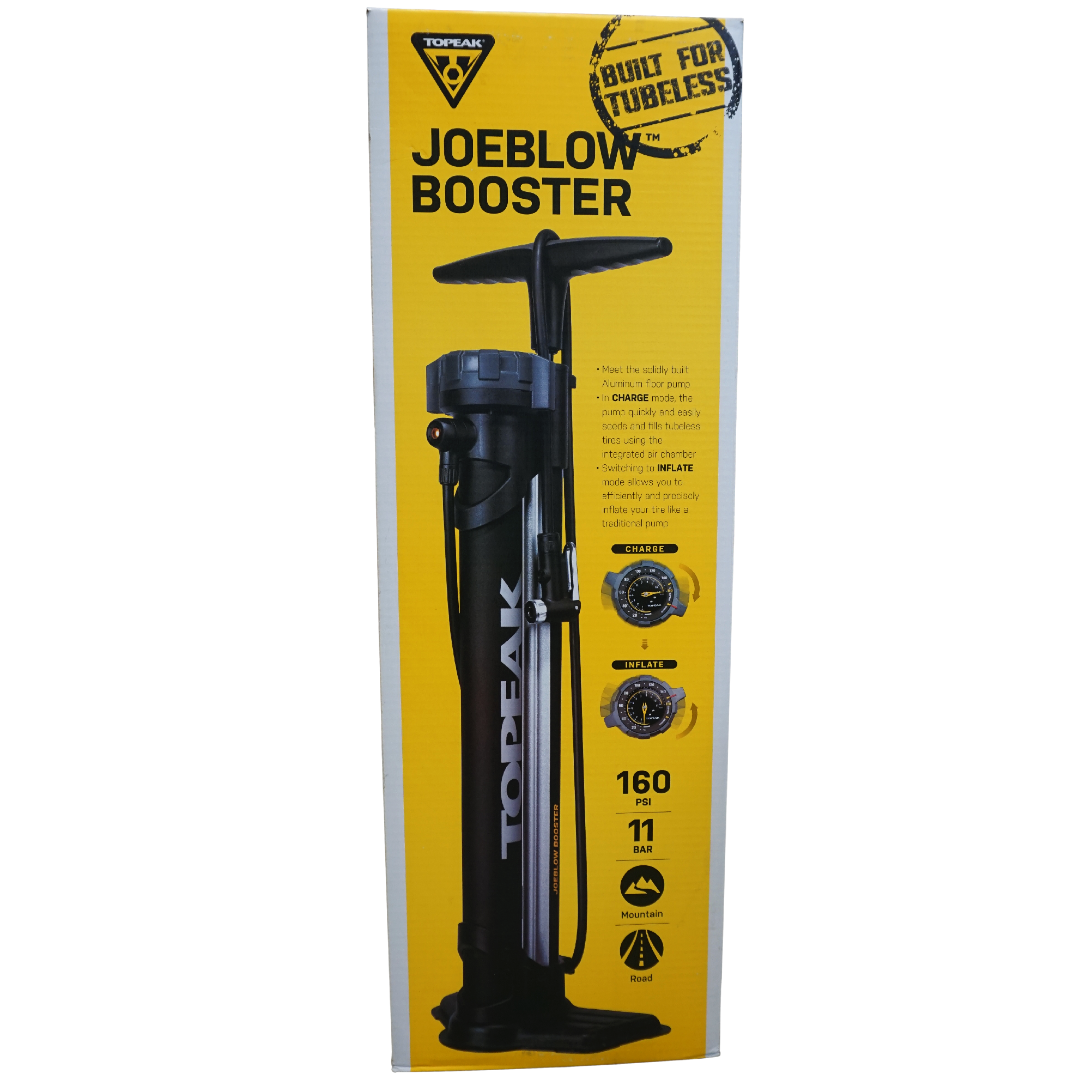 Topeak TJB-BST3 Joe Blow Booster Floor Pump with Gauge - TheBikesmiths