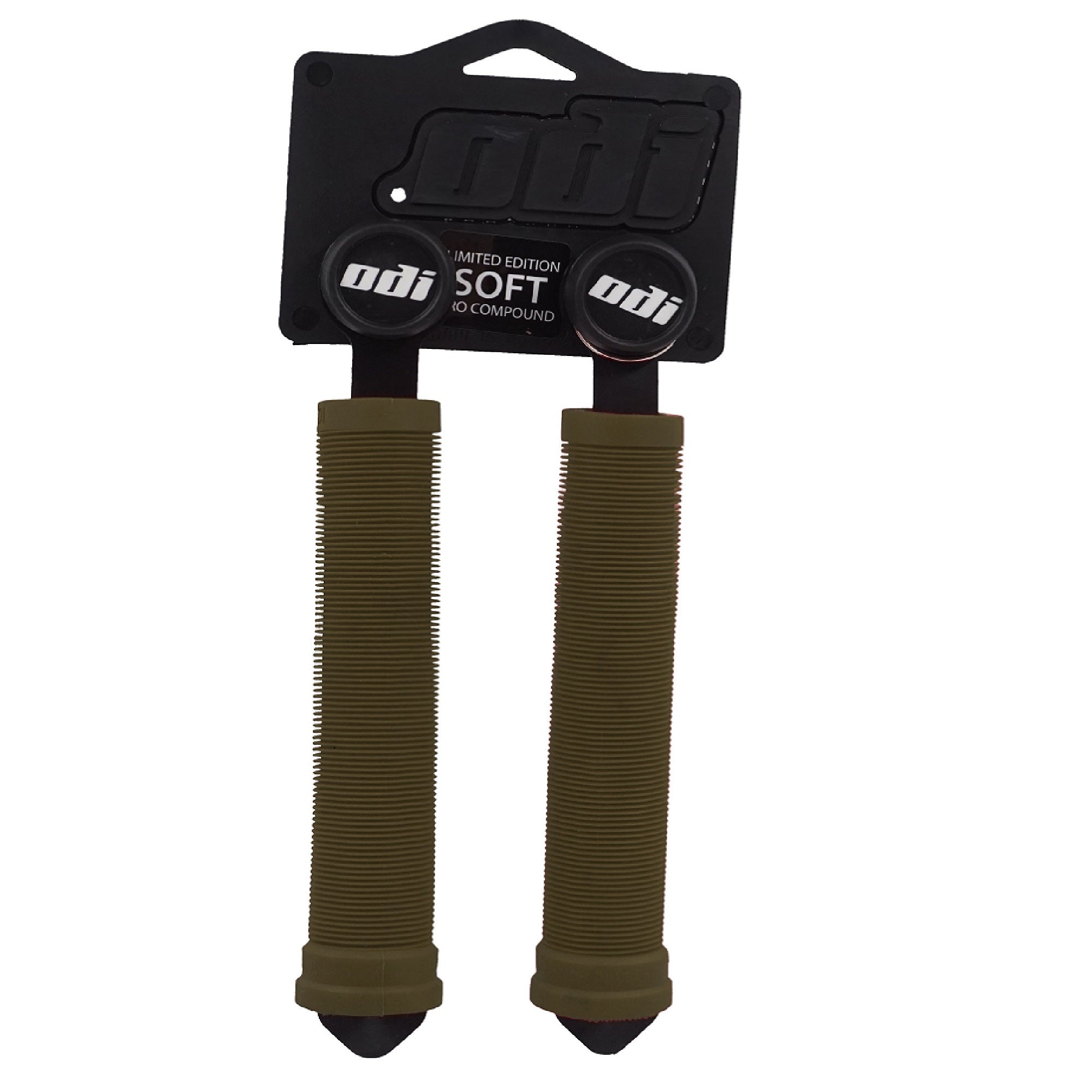 Buy army-green ODI Longneck Flangless BMX Grips 160mm