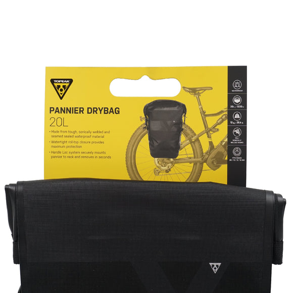 Topeak TT9861B Pannier Waterproof Dry Bag 20L - The Bikesmiths