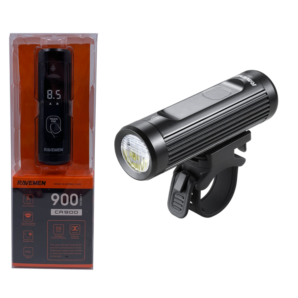 Ravemen CR900 900 Lumen USB Headlight W/ Remote