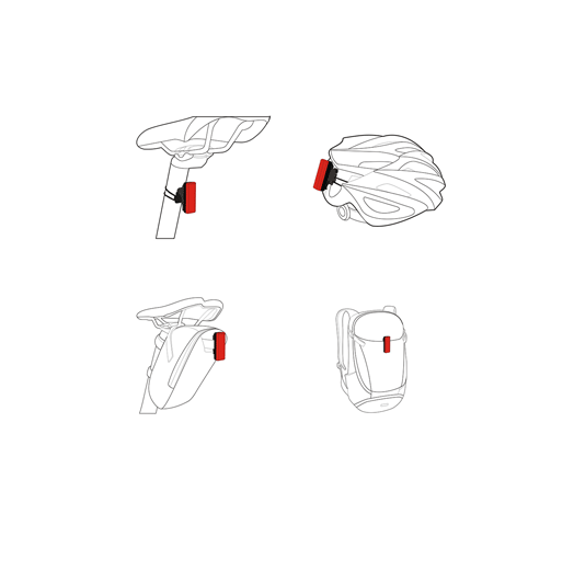 Ravemen LS-CT01 CR500/TR20 USB Front / Rear Lightset