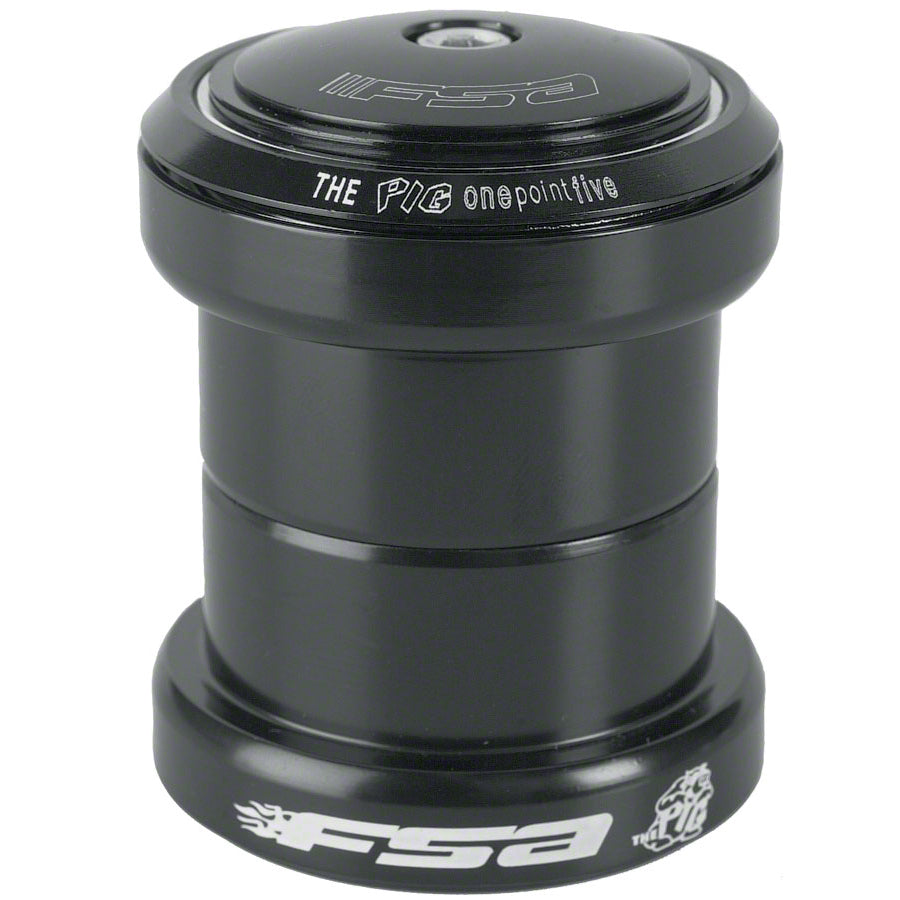 FSA The Big Fat Pig 1.5" Black Threadless Headset 1-1/2"