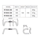 Nitto B135AA-SSB 31.8mm Randonneur Handlebars - The Bikesmiths