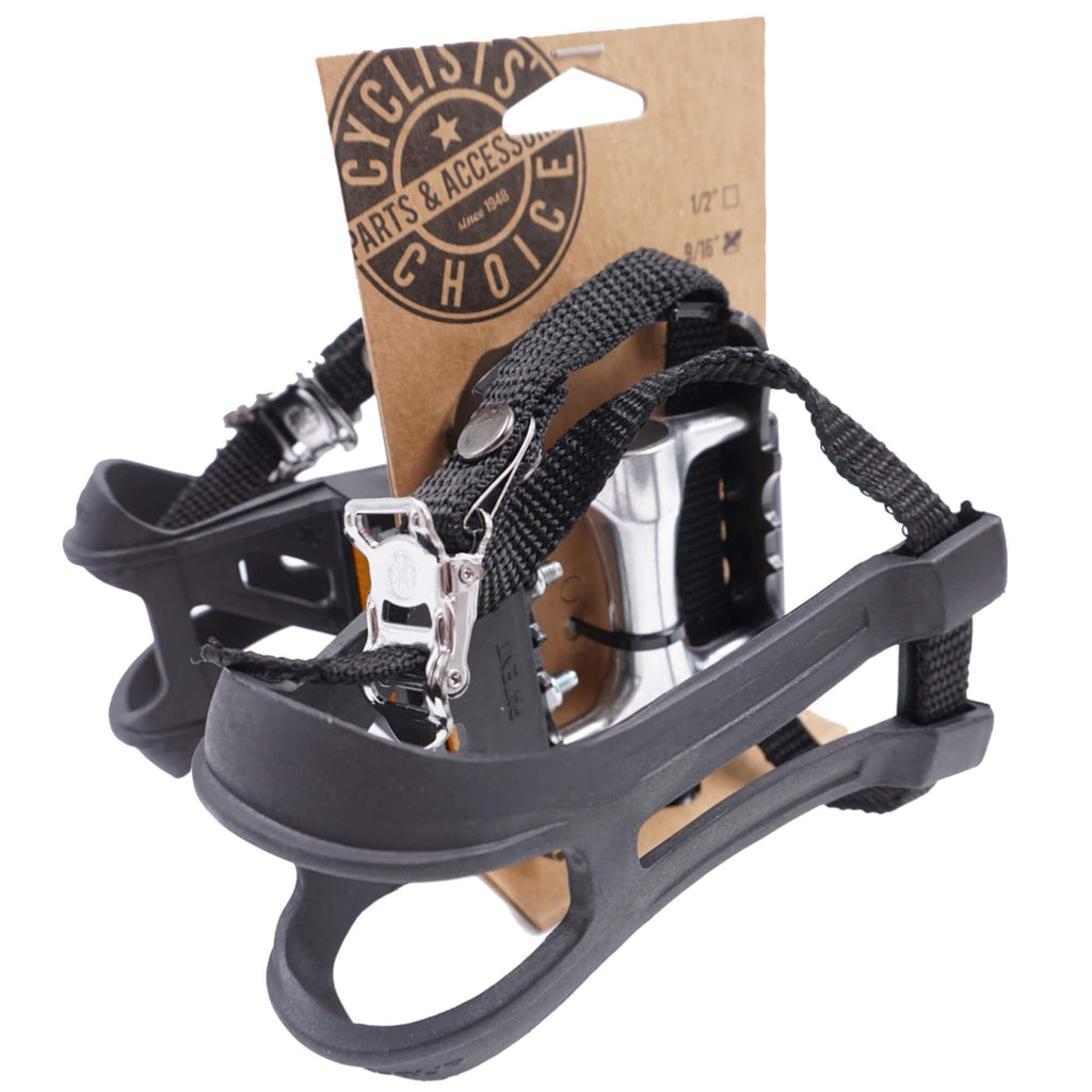 VP-349AT Alloy Pedals with Toe Clips