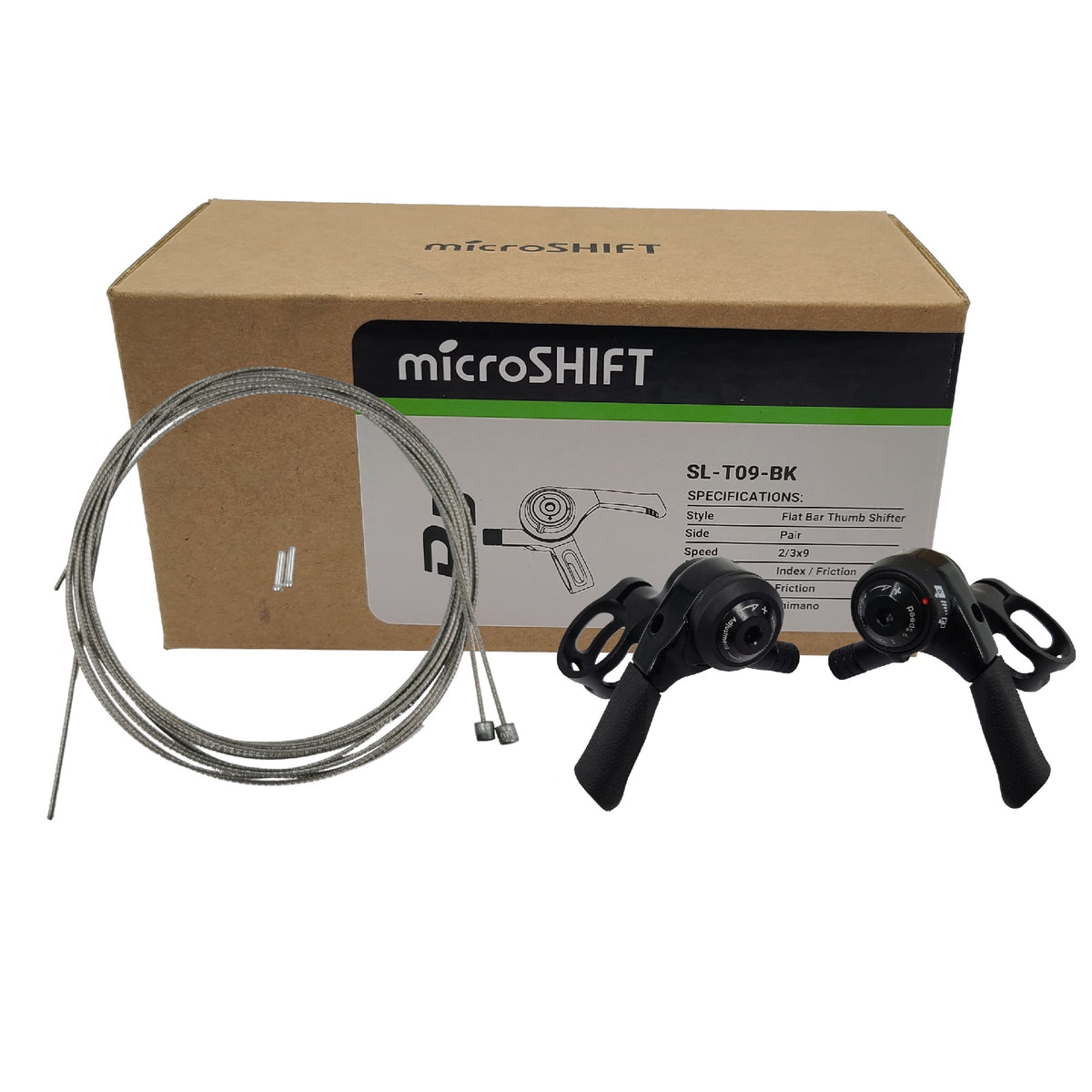 MicroSHIFT Dérailleur Avant R8 7/8 Vitesses Triple 50/39/30T Collier 31,8/34,9 Compatible Shimano - Noir