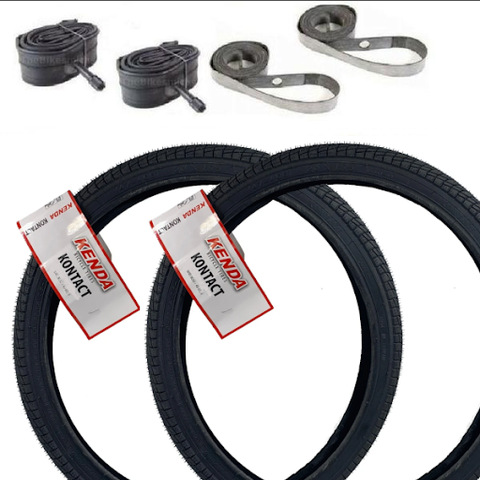 Image of Kenda Kontact 20" BMX Tire Tube and Rim Strip Kit