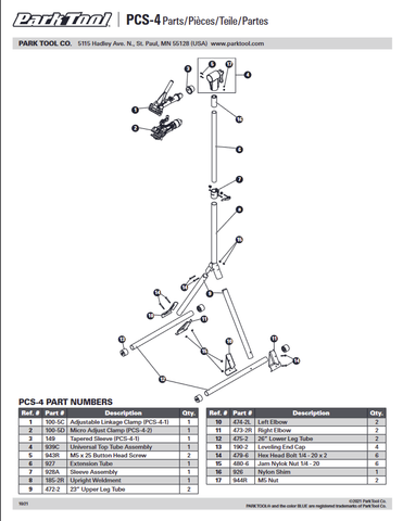 Image of Park Tool PCS-4-1 Repair Stand with 100-5C Linkage Clamp