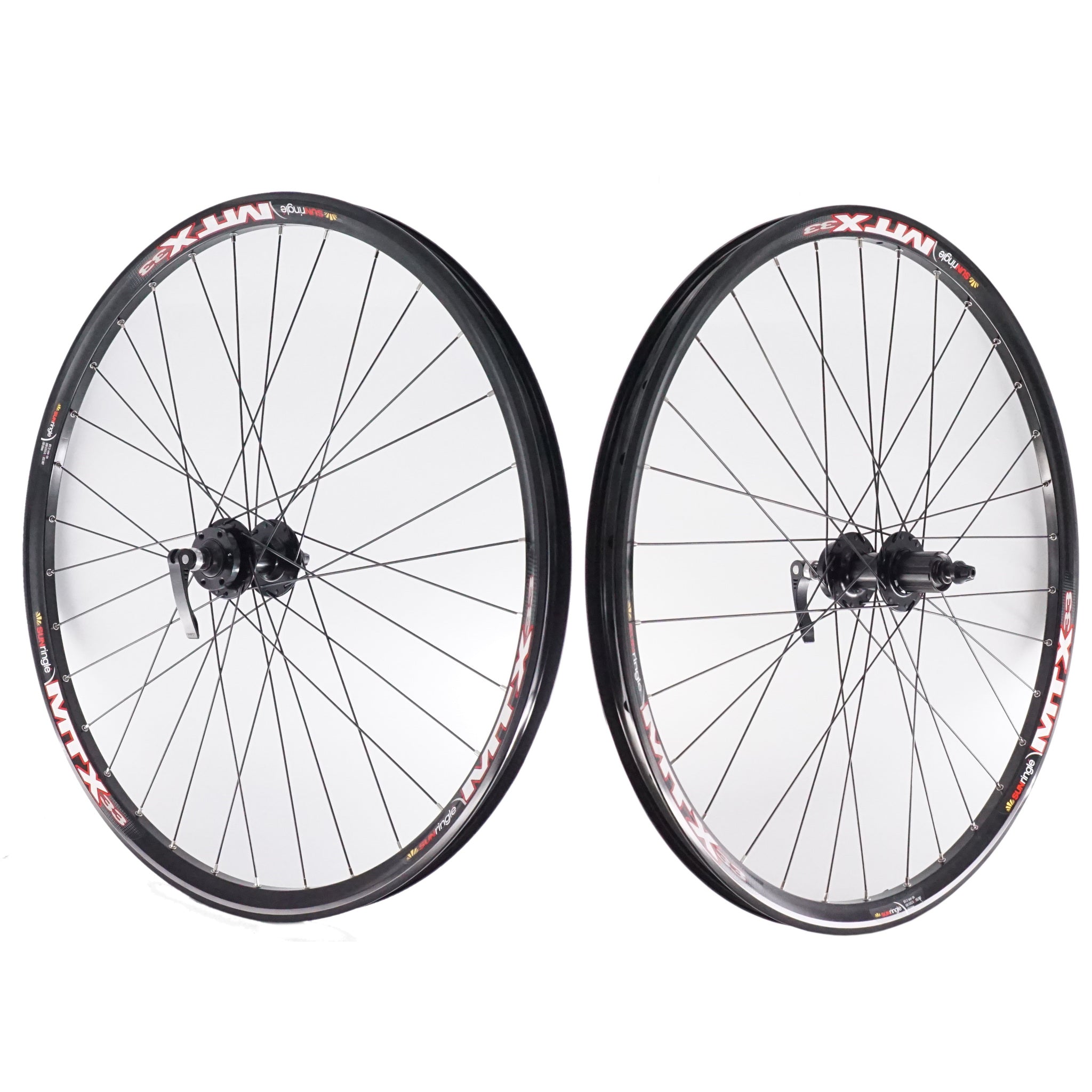 Sun Ringle MTX33 27.5 Black Front and Rear Bike Disc Wheelset