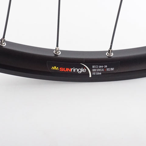 Image of Sun Ringle MTX33 27.5 Black Alloy Front and Rear Bike Disc Wheelset
