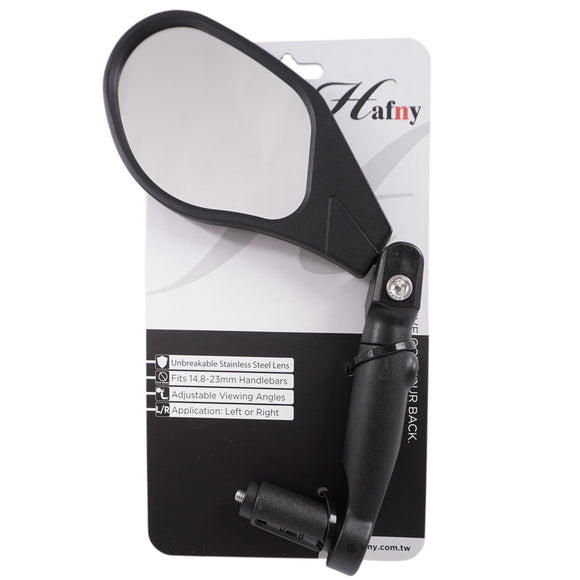 Hafny HF-M803L-FR05 SS Rise Bar End Mirror - The Bikesmiths