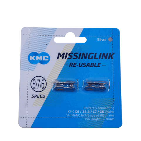 Image of KMC CL573R Missing Link 6/7/8 Speed 7.3mm Masterlink (CARD OF 2)