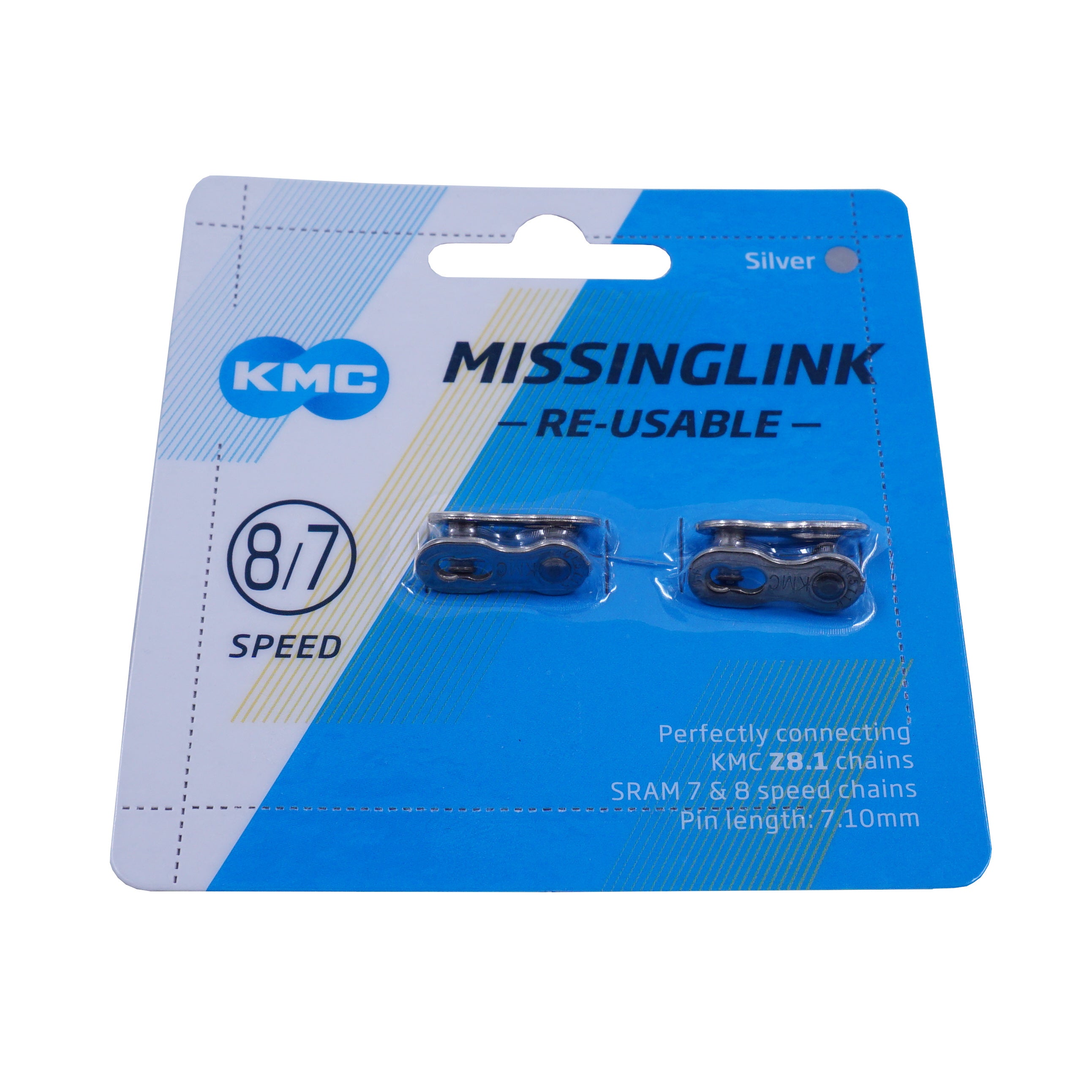 KMC CL571R Missing Link 8 Speed 7.1mm Masterlink (CARD OF 2) - The Bikesmiths