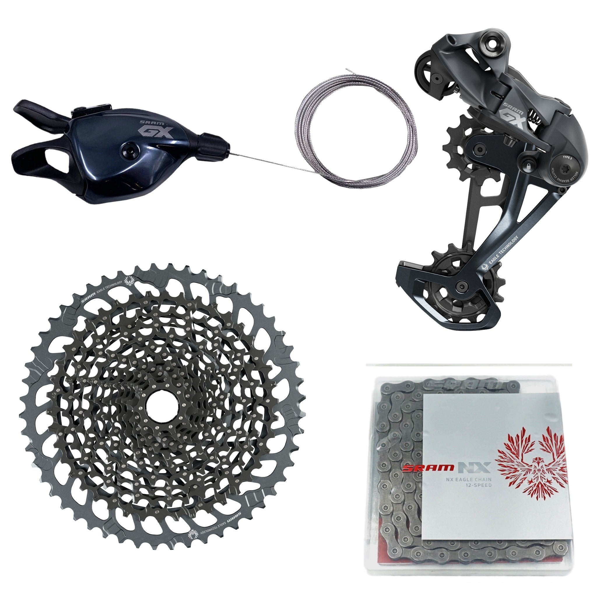 SRAM Eagle GX LUNAR XD 12 Speed 4 Piece Groupset Kit-w-NX Chain - The Bikesmiths