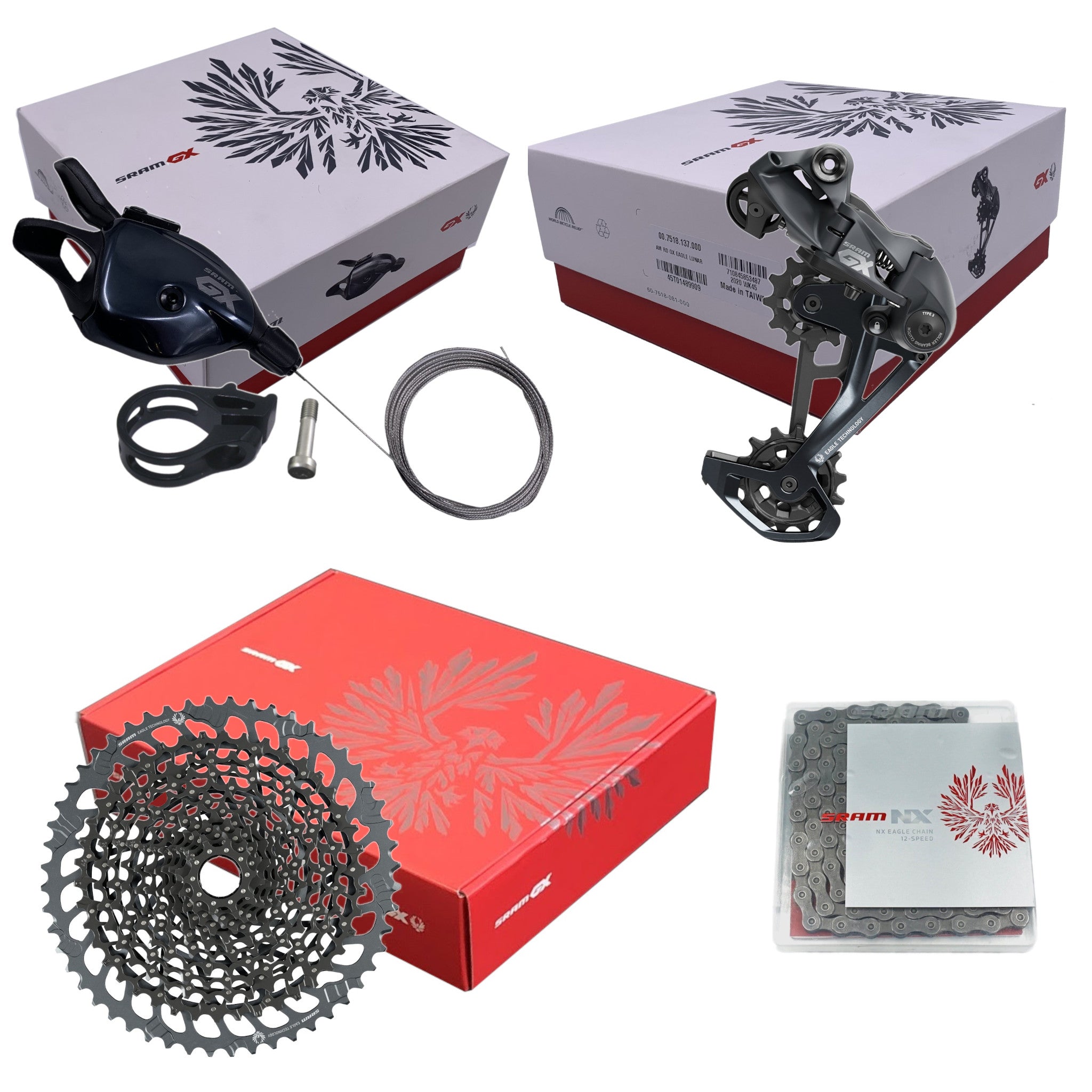 SRAM Eagle GX LUNAR XD 12 Speed 4 Piece Groupset Kit-w-NX Chain - The Bikesmiths