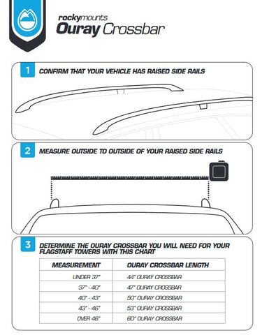 Image of RockyMounts Ouray Crossbars Load Bars (Use with Flagstaff Towers) - TheBikesmiths