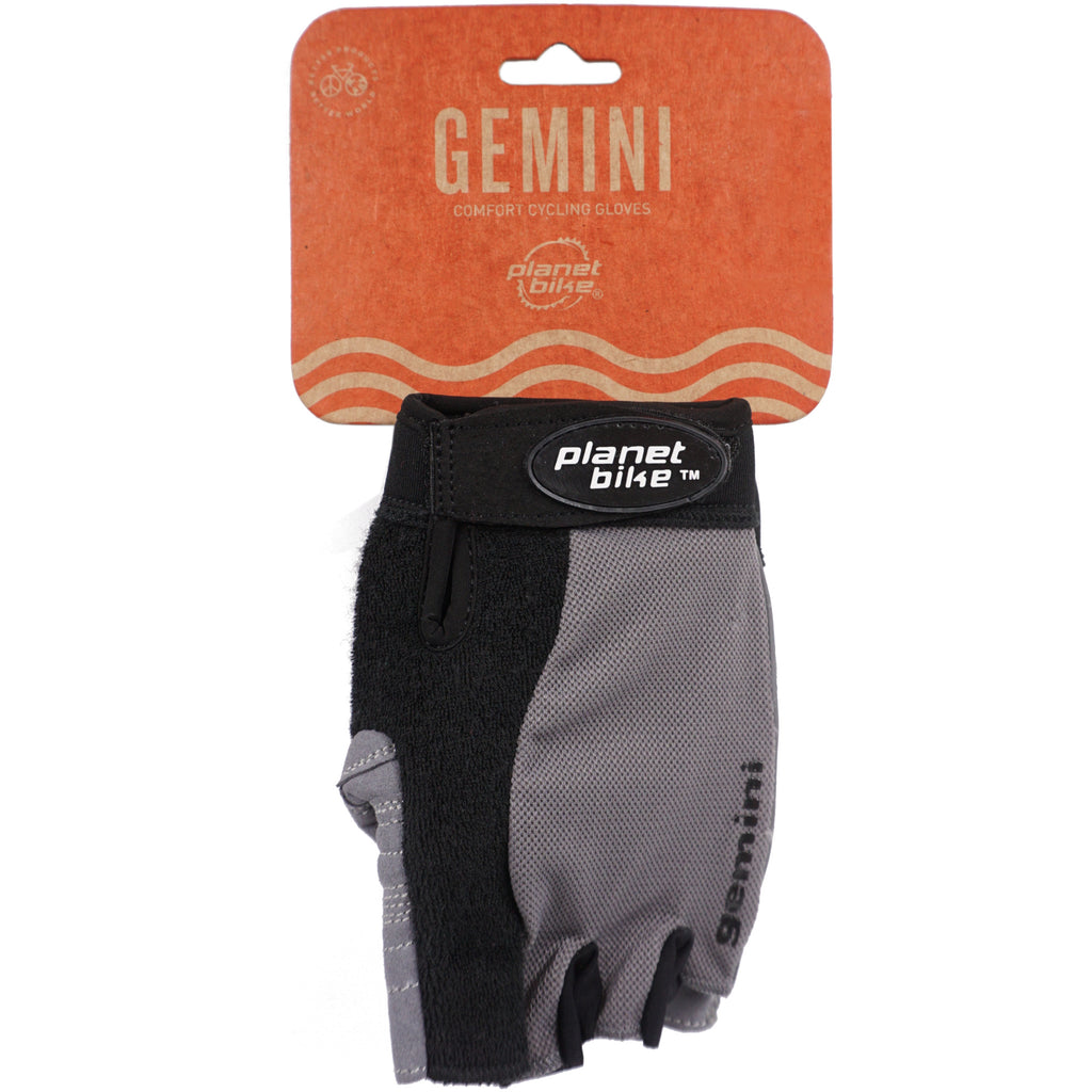 Planet Bike Gemini Gel Glove, Black/Gray